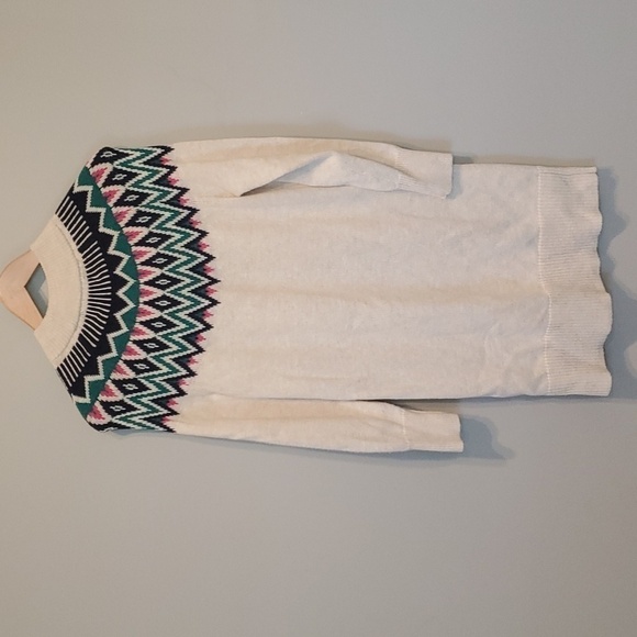 Old Navy Womens Y2K Aztec Hobo Knit Sweater mini dress tunic sz S - Picture 3 of 6